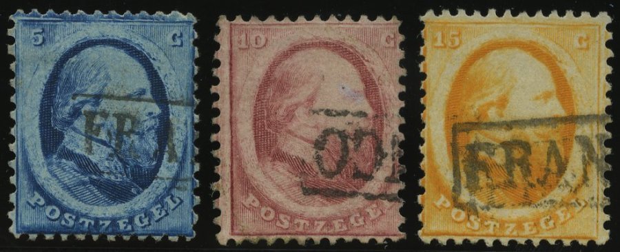 NIEDERLANDE 4-6 O, 1864, König Willem III, Prachtsatz - Netherlands