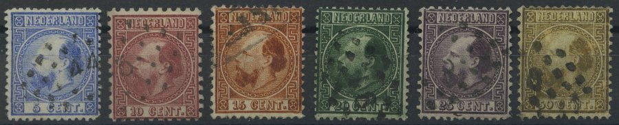 NIEDERLANDE 7-12 O, 1867, König Willem III, Prachtsatz - Holanda