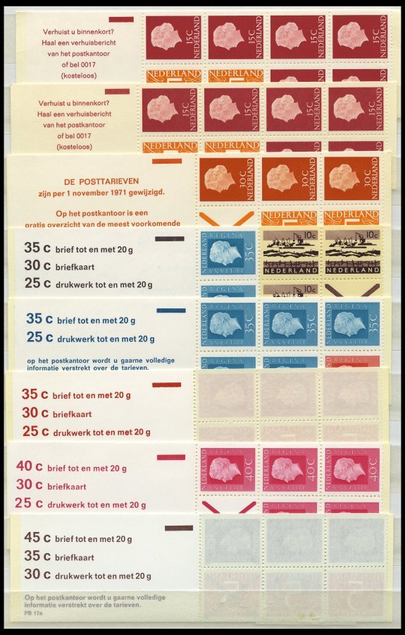 ZUSAMMENDRUCKE MH **, 1967-73, 14 Verschiedene Markenheftchen, MH 15 Endwert Senkrechter Bug Sonst Pracht - Libretti