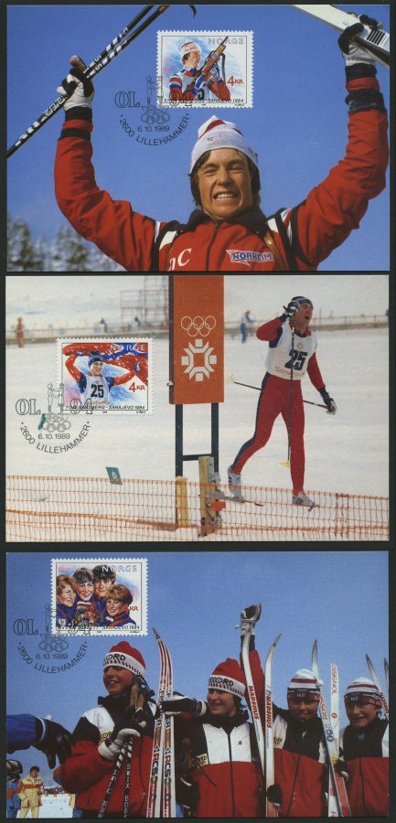 SAMMLUNGEN, LOTS Olympische Winterspiele Komplett Auf Maximumkarten Von 1989-91 Und 1993/4, Original Verpackt, Pracht - Collections