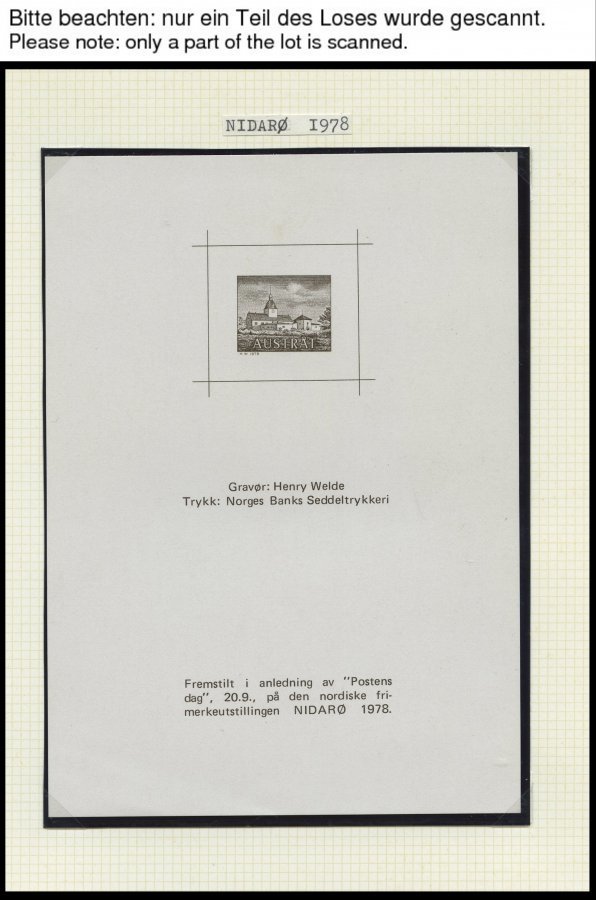 SAMMLUNGEN, LOTS 1978-90, 8 Verschiedene Schwarzdrucke, Davon 2 Gestempelt, Pracht - Colecciones