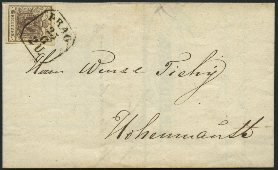 ÖSTERREICH 4X BRIEF, 1852, 6 Kr. Braun, Handpapier, Type Ib, R4 PRAG, Prachtbrief Nach Hermannstadt - Usados