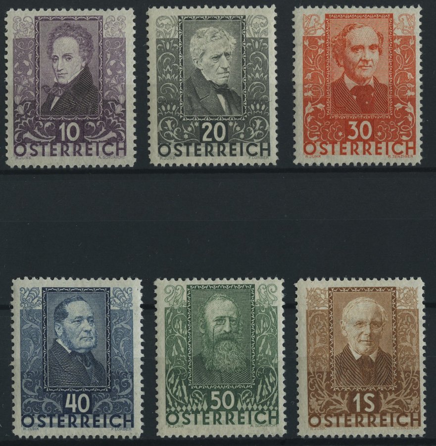 ÖSTERREICH 524-29 *, 1931, Dichter, Falzreste, Prachtsatz - Used Stamps