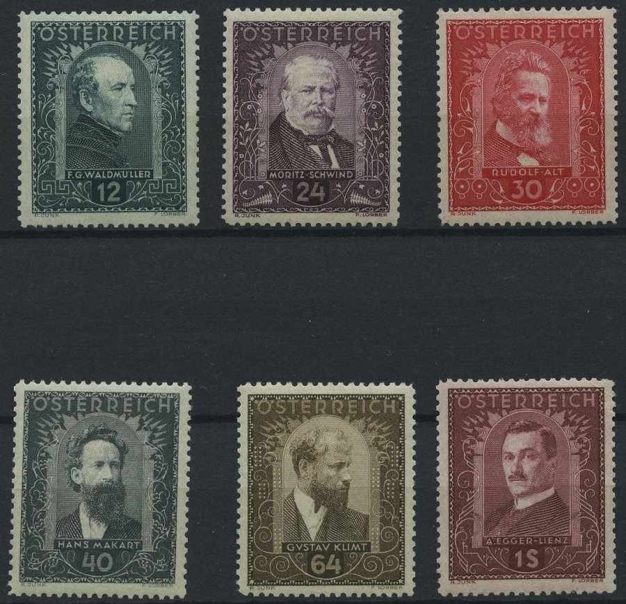 ÖSTERREICH 545-50 **, 1932, Maler, Mi.Nr. 550 Kleiner Eckbug Sonst Prachtsatz, Mi. 300.- - Used Stamps