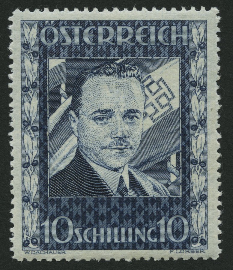 ÖSTERREICH 588 **, 1936, 10 S. Dollfuß, üblich Gezähnt Pracht, Mi. 1400.- - Used Stamps