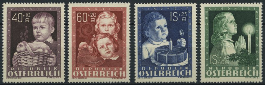 ÖSTERREICH 929-32 **, 1949, Glückliche Kindheit, Prachtsatz, Mi. 80.- - Used Stamps