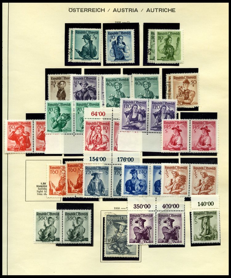 SAMMLUNGEN *,o, **, 1945-68, Sammlung Auf Schaubek-Seiten Mit Noch Guten Werten Und Sätzen, Z.T. Zweifach (*,** Und Gest - Collections