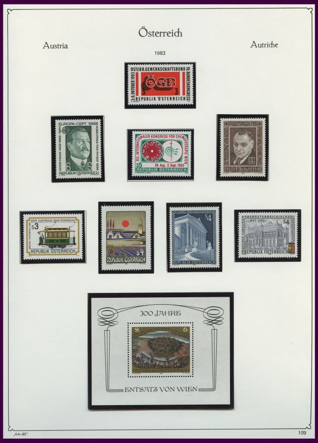 SAMMLUNGEN **, Komplette Postfrische Sammlung Österreich Von 1961-83, Prachterhaltung, Mi. 390.- - Colecciones