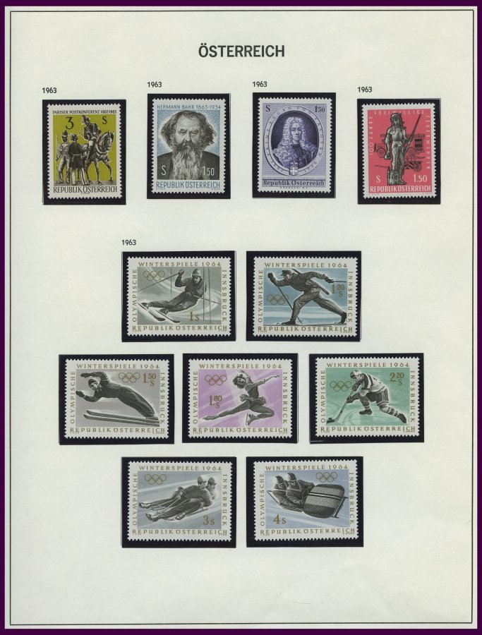 SAMMLUNGEN **, komplette postfrische Sammlung Österreich von 1961-83, Prachterhaltung, Mi. 390.-