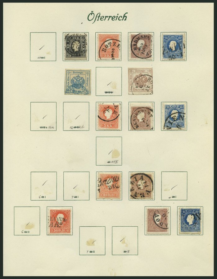 SAMMLUNGEN O, *, überwiegend Gestempelte Sammlung Österreich Von 1850-1918 Auf Borek-Seiten Mit Vielen Besseren Werten, - Colecciones