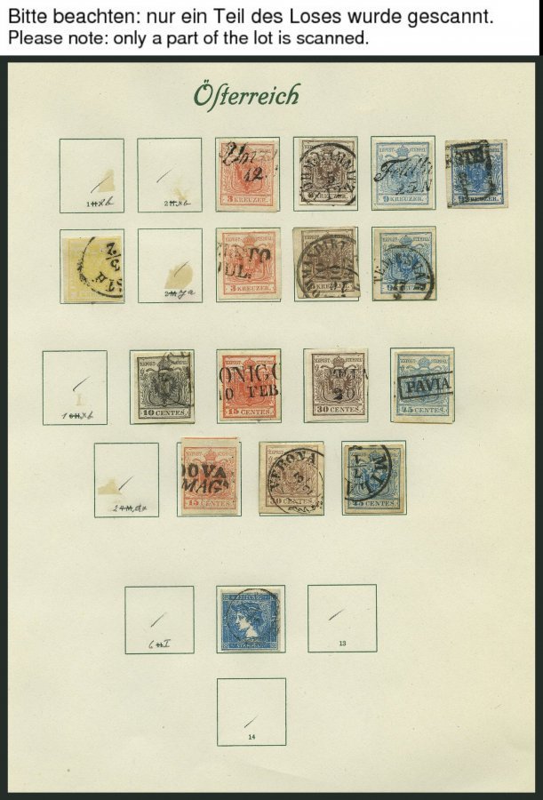 SAMMLUNGEN O, *, überwiegend Gestempelte Sammlung Österreich Von 1850-1918 Auf Borek-Seiten Mit Vielen Besseren Werten, - Colecciones