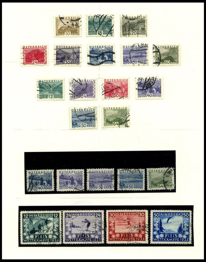 SAMMLUNGEN O,* , überwiegend Gestempelte Sammlung Österreich Von 1908-1937, Dabei Auch Gute Mittlere Ungebrauchte Ausgab - Collections