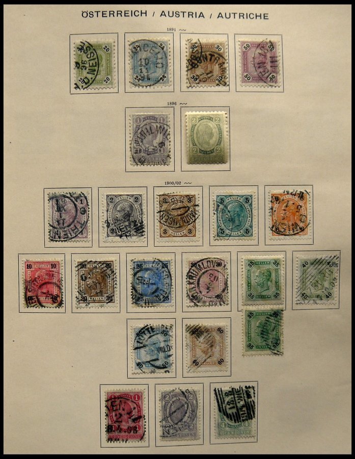 SAMMLUNGEN o,**,* , meist gestempelte saubere Sammlung Österreich von 1850-1976 im Schaubek Album, incl. Lombardei-und V
