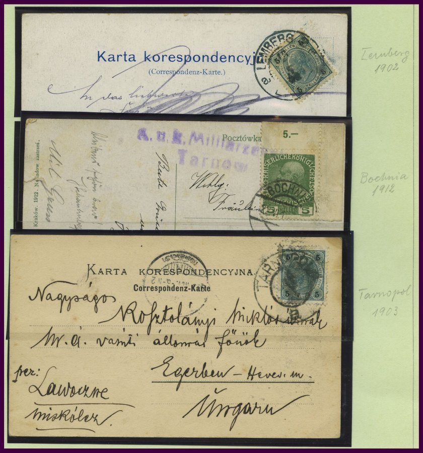 LOTS Brief,o, *, 1829-1919, Interessante Alte Restpartie Mit U.a. 19 Belegen, Dabei: 5 österreich-ungarische Feldpostbel - Colecciones