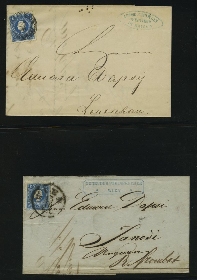 LOTS 13-15 BrfStk, 1858/9, Partie von 20 Belegen, meist Pracht