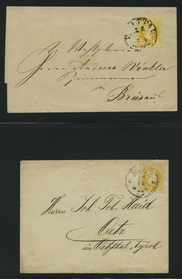 LOTS 35,37,39 BRIEF, 1867, 9 Prachtbriefe Franz Joseph - Colecciones