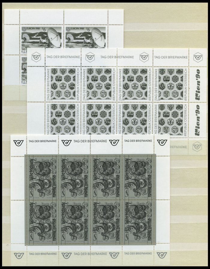 LOTS **, 1988-98, Postfrische Partie Schwarzdrucke Bzw. 1 Buntdruck, Mit 13 Blocks Und 13 Einzelwerten, Dabei Mi.Nr. 203 - Collezioni