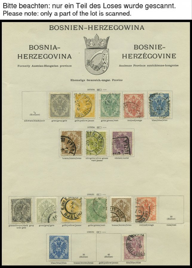 BOSNIEN UND HERZEGOWINA O,* , Alter Sammlungsteil Bosnien Und Herzegowina Bis 1918 Auf Schaubek Seiten, Meist Prachterha - Bosnia Herzegovina