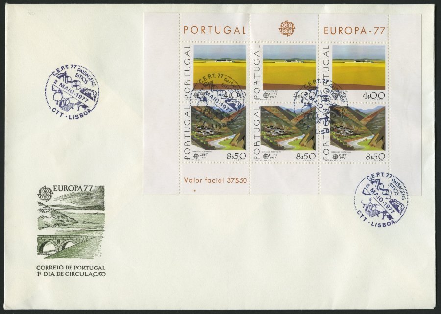 PORTUGAL Bl. 20,23,27 BRIEF, 1977-79, Europa 3 Blocks Je Auf FDC, Pracht, Mi. 195.- - Used Stamps