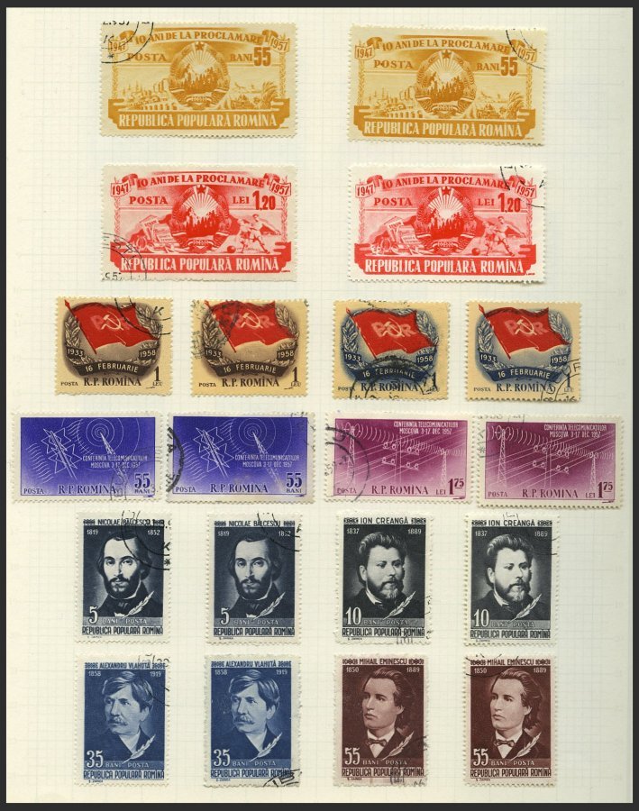 SAMMLUNGEN, LOTS O, *, Gestempelte Sammlung Rumänien Von 1903-76 In 2 Bänden Mit Einigen Besseren Ausgaben, Oftmals Dopp - Altri & Non Classificati