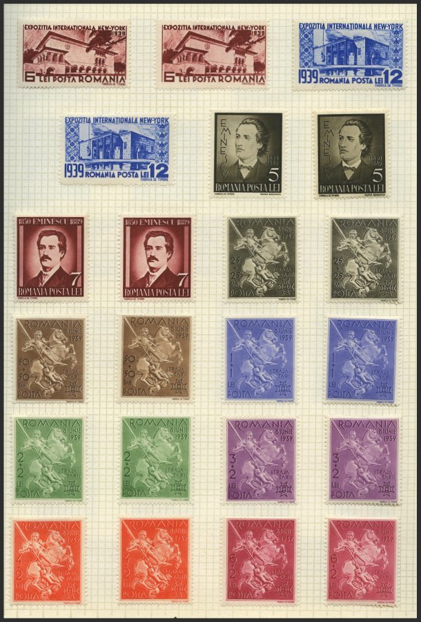 SAMMLUNGEN, LOTS o, *, gestempelte Sammlung Rumänien von 1903-76 in 2 Bänden mit einigen besseren Ausgaben, oftmals dopp