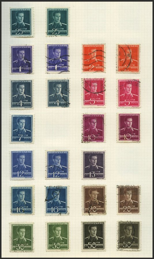 SAMMLUNGEN, LOTS o, *, gestempelte Sammlung Rumänien von 1903-76 in 2 Bänden mit einigen besseren Ausgaben, oftmals dopp