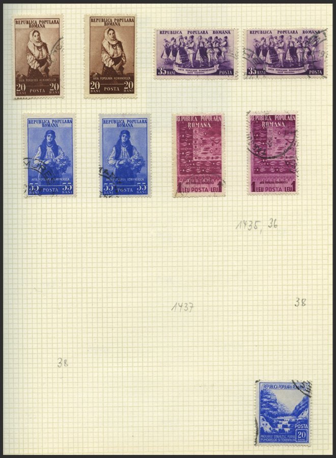 SAMMLUNGEN, LOTS o, *, gestempelte Sammlung Rumänien von 1903-76 in 2 Bänden mit einigen besseren Ausgaben, oftmals dopp