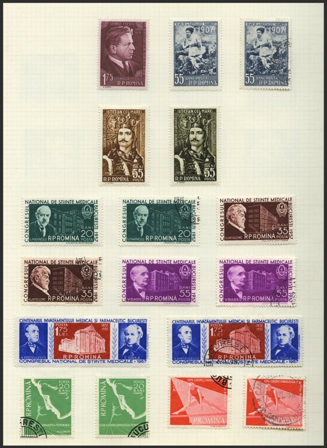 SAMMLUNGEN, LOTS o, *, gestempelte Sammlung Rumänien von 1903-76 in 2 Bänden mit einigen besseren Ausgaben, oftmals dopp