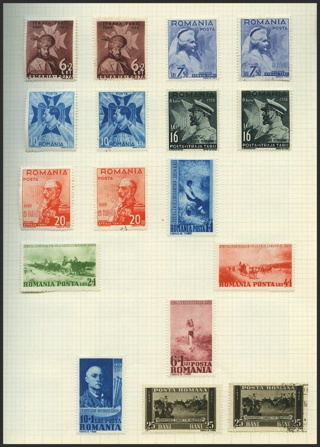 SAMMLUNGEN, LOTS o, *, gestempelte Sammlung Rumänien von 1903-76 in 2 Bänden mit einigen besseren Ausgaben, oftmals dopp