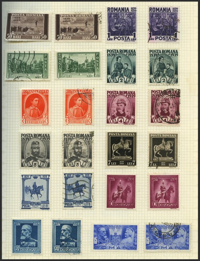 SAMMLUNGEN, LOTS o, *, gestempelte Sammlung Rumänien von 1903-76 in 2 Bänden mit einigen besseren Ausgaben, oftmals dopp