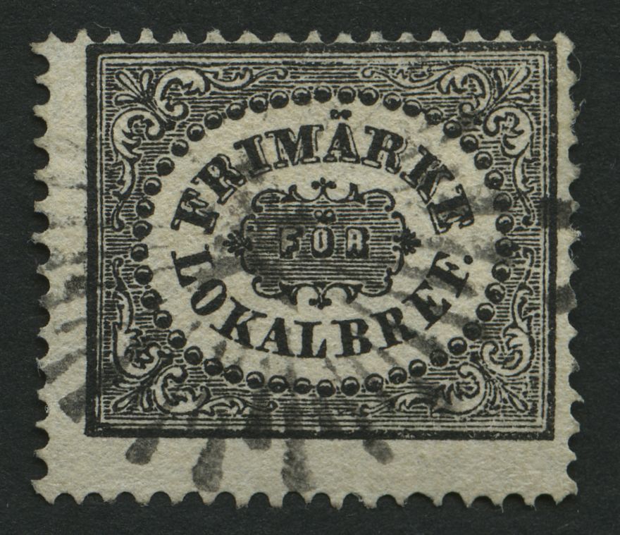 SCHWEDEN 6 O, 1856, 1 Skill. Bco. Schwarz (Facit 6a2), üblich Gezähnt, Pracht, 4000.- Skr. - ... - 1855 Prephilately