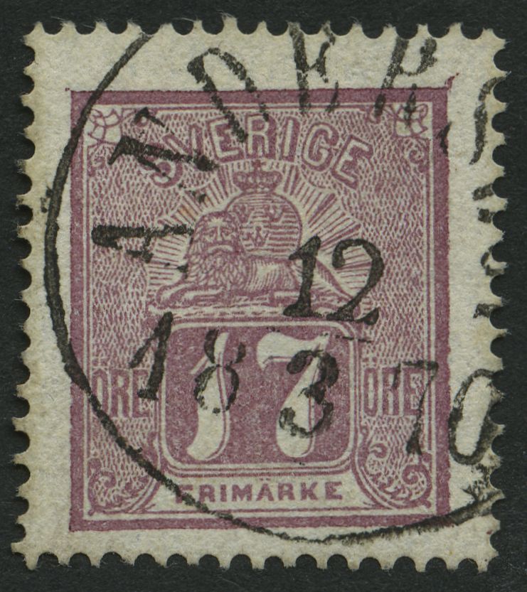 SCHWEDEN 15a O, 1866, 17 Ö. Rotlila, K1 ANDERSLÖV, Pracht - Prefilatelia