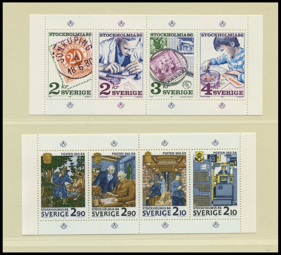 SCHWEDEN Bl. 7-14 **, 1979-86, 8 Blocks Komplett Und 4 Heftchenblätter, Pracht, Mi. 63.40 - Prefilatelia