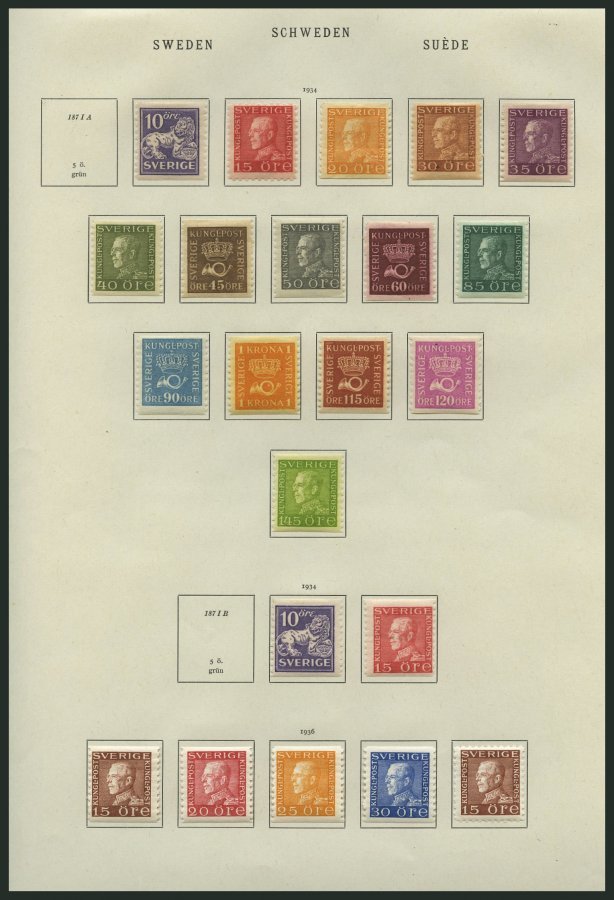 SAMMLUNGEN, LOTS *, O, 1855-1939, Schöne Alte Meist Ungebrauchte Sammlung Schweden Mit Vielen Guten Werten Und Sätzen, U - Colecciones