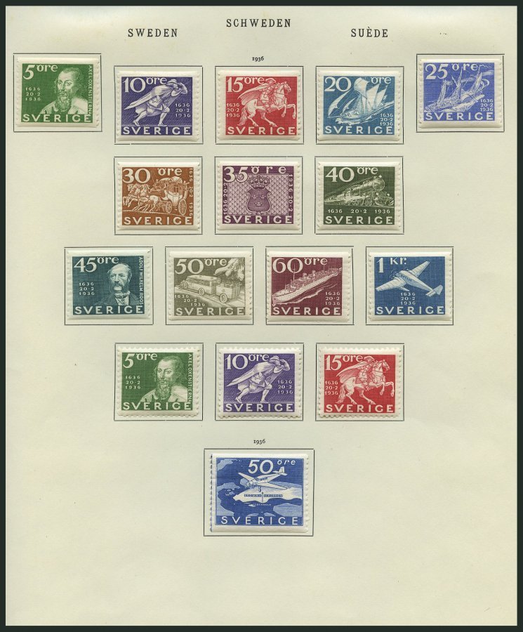 SAMMLUNGEN, LOTS *, O, 1855-1939, Schöne Alte Meist Ungebrauchte Sammlung Schweden Mit Vielen Guten Werten Und Sätzen, U - Colecciones