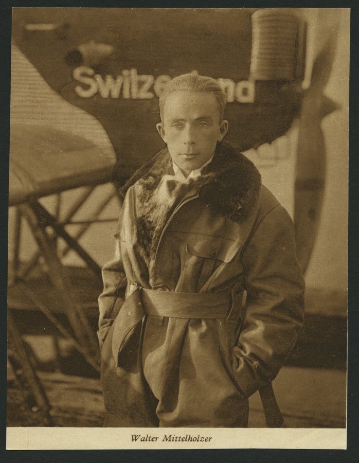 LUFTPOST 1936, Walter Mittelholzer (1894-1937), Direktor Der Swissair Zürch, Firmenbriefbogen Mit Unterschrift, Dazu Ein - First Flight Covers