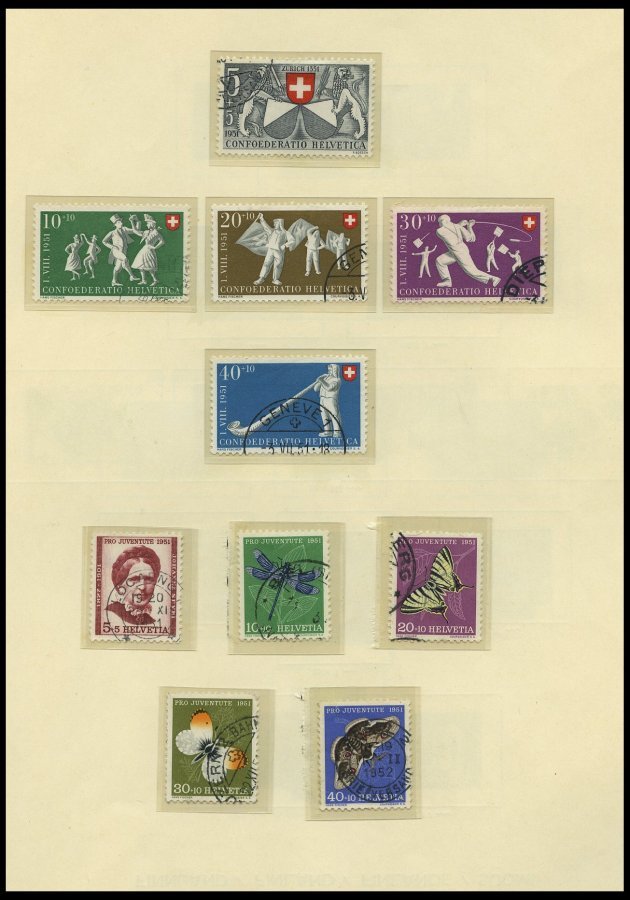 SAMMLUNGEN O, Gestempelte Sammlung Schweiz Von 1946-78 Im Schaubekalbum, Bis Auf Mi.Nr. 625-28 Und Bl. 14/5 Wohl Komplet - Collections