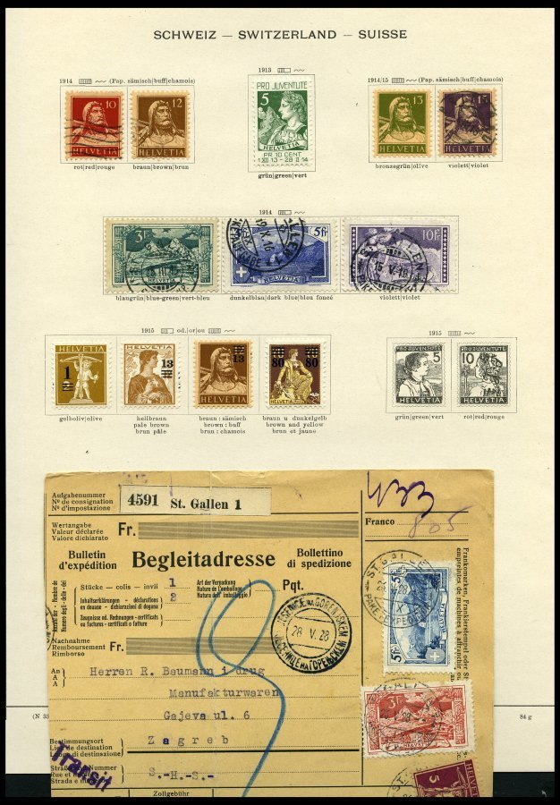 SAMMLUNGEN O,* , Alter Sammlungsteil Schweiz Von 1862-1915 Mit Einigen Guten Werten, Etwas Unterschiedlich, Besichtigen! - Collections