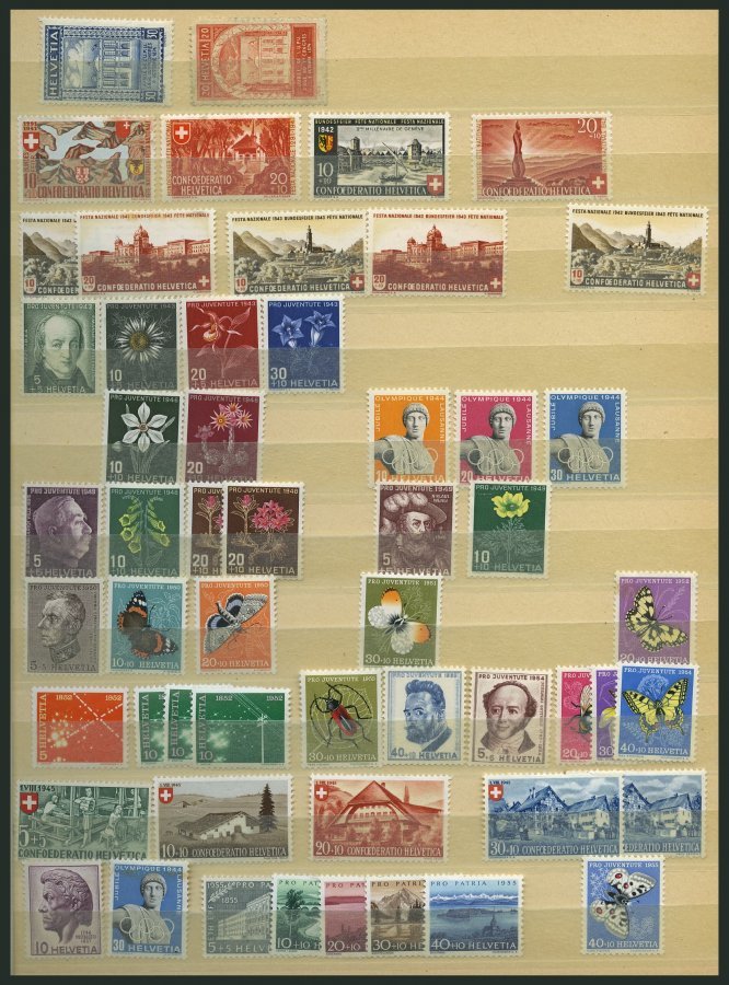 LOTS *, **, 1881-1962, Kleine Ungebrauchte Dublettenpartie Schweiz Mit Mittleren Augaben, Meist Prachterhaltung, Mi. Ca. - Collections