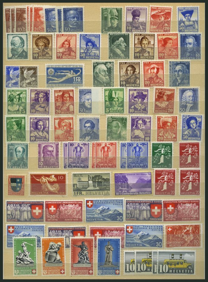 LOTS *, **, 1881-1962, Kleine Ungebrauchte Dublettenpartie Schweiz Mit Mittleren Augaben, Meist Prachterhaltung, Mi. Ca. - Collections