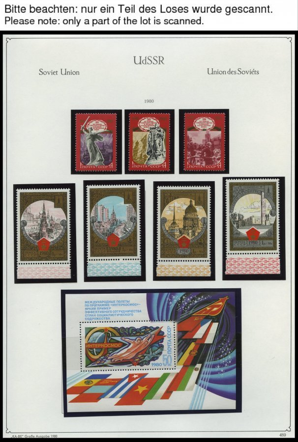 SAMMLUNGEN, LOTS **, Fast Komplette Postfrische Sammlung Sowjetunion Von 1980-85 Im KA-BE Album Mit Einigen Zusammendruc - Used Stamps