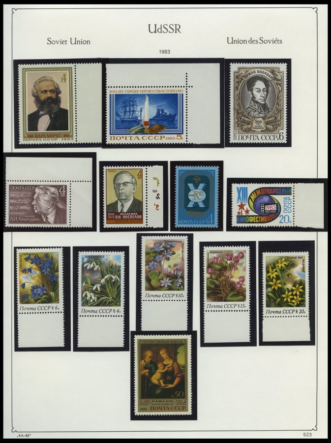 SAMMLUNGEN, LOTS **, Fast Komplette Postfrische Sammlung Sowjetunion Von 1980-85 Im KA-BE Album Mit Einigen Zusammendruc - Used Stamps