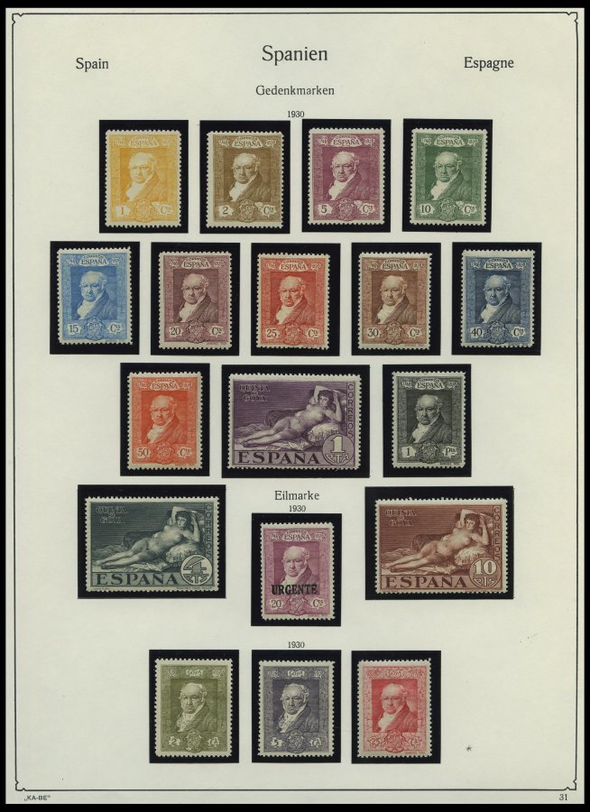 SPANIEN **,o,* , Sammlung Spanien Von 1850-1953 Mit Einigen Mittleren Ausgaben, Fast Nur Prachterhaltung - Used Stamps