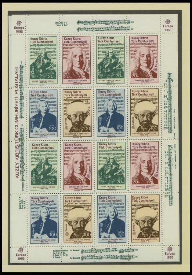 TÜRKISCH ZYPERN Bl. 1-5 **, 1979-85, 5 Blocks Komplett Und Ein Kleinbogen, Pracht, Mi. 82.- - Unused Stamps
