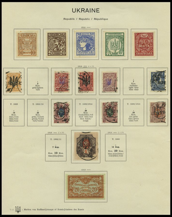 UKRAINE *,o , Kleine Spezialsammlung Ukraine Von 1918/9 Mit Diversen Aufdrucktypen, Bis Auf Wenige Werte Nur Ungebraucht - Ucrania