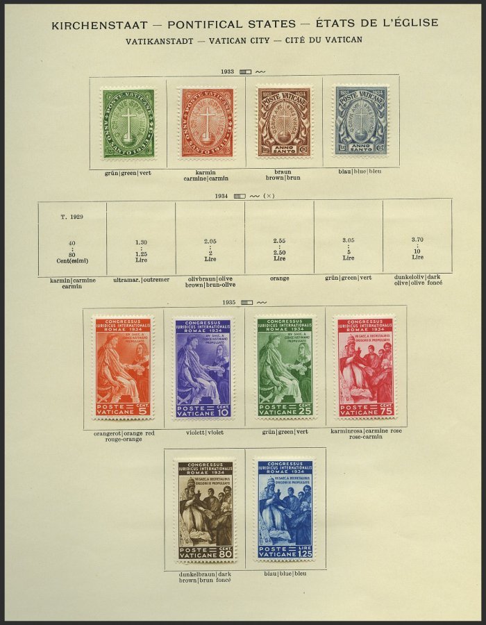 VATIKAN *, O, Sammlungsteil Vatikan Bis 1939 Mit Nr. 1-15 Gestempelt, 17-20 *, 45-50 *, 67-72 * Und P 1-6 *, Prachterhal - Other & Unclassified