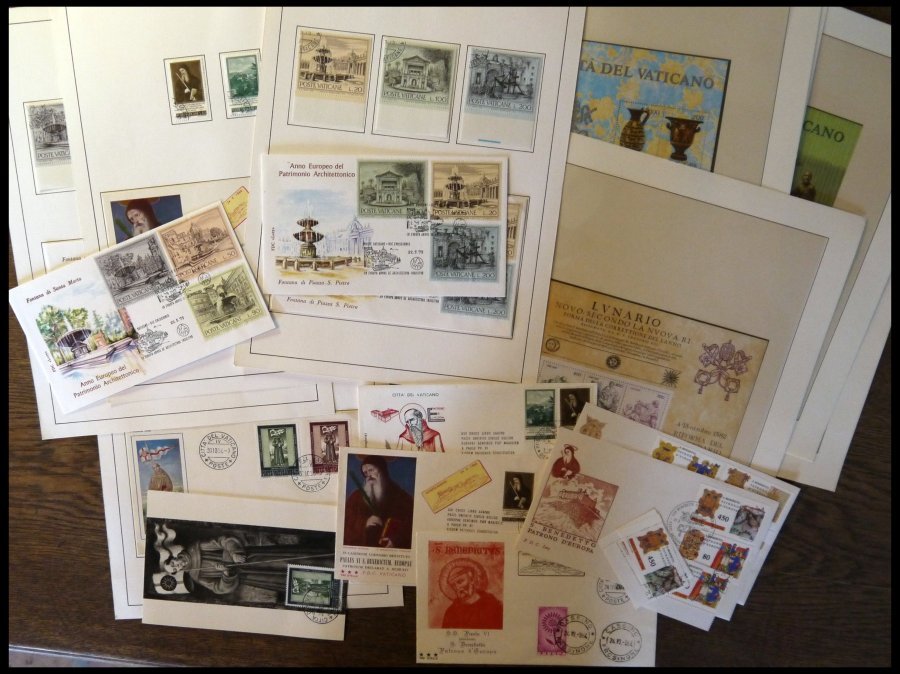 VATIKAN Brief,o,** , 1956-80, Kleines Lot Von 12 FDC`s, Dazu Einzelmarken Und 5 Blocks, Pracht - Other & Unclassified