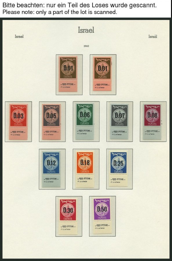 ISRAEL - SAMMLUNGEN, LOTS **, 1960-69, Komplette Teilsammlung Auf Leuchtturm-Falzlosseiten, Pracht, Mi. 290.- - Colecciones & Series