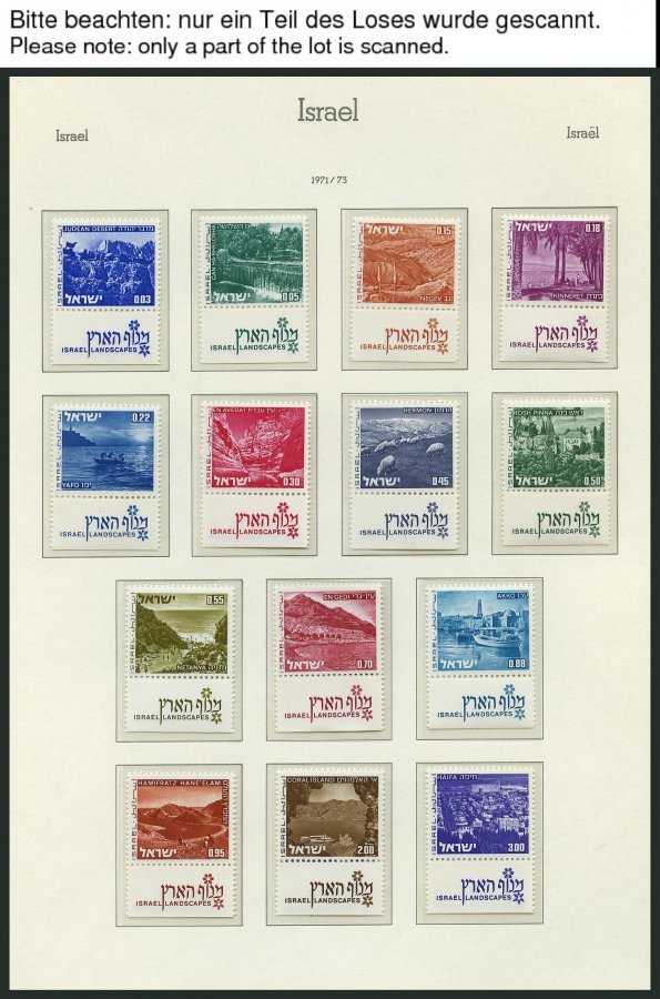 ISRAEL - SAMMLUNGEN, LOTS **, 1970-84, Nahezu Komplette Teilsammlung Im Leuchtturm Falzlosalbum, Pracht, Mi. 428.- - Colecciones & Series