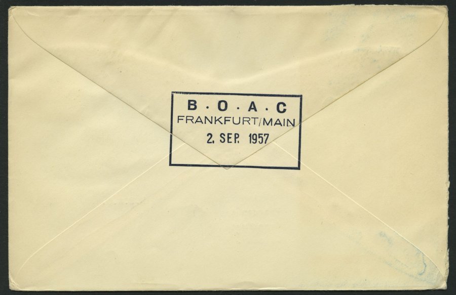 LIBANON 559,565 BRIEF, 1957, B.O.A.C. Erstflug London-Colombo, Brief Nach Frankfurt, Pracht - Líbano